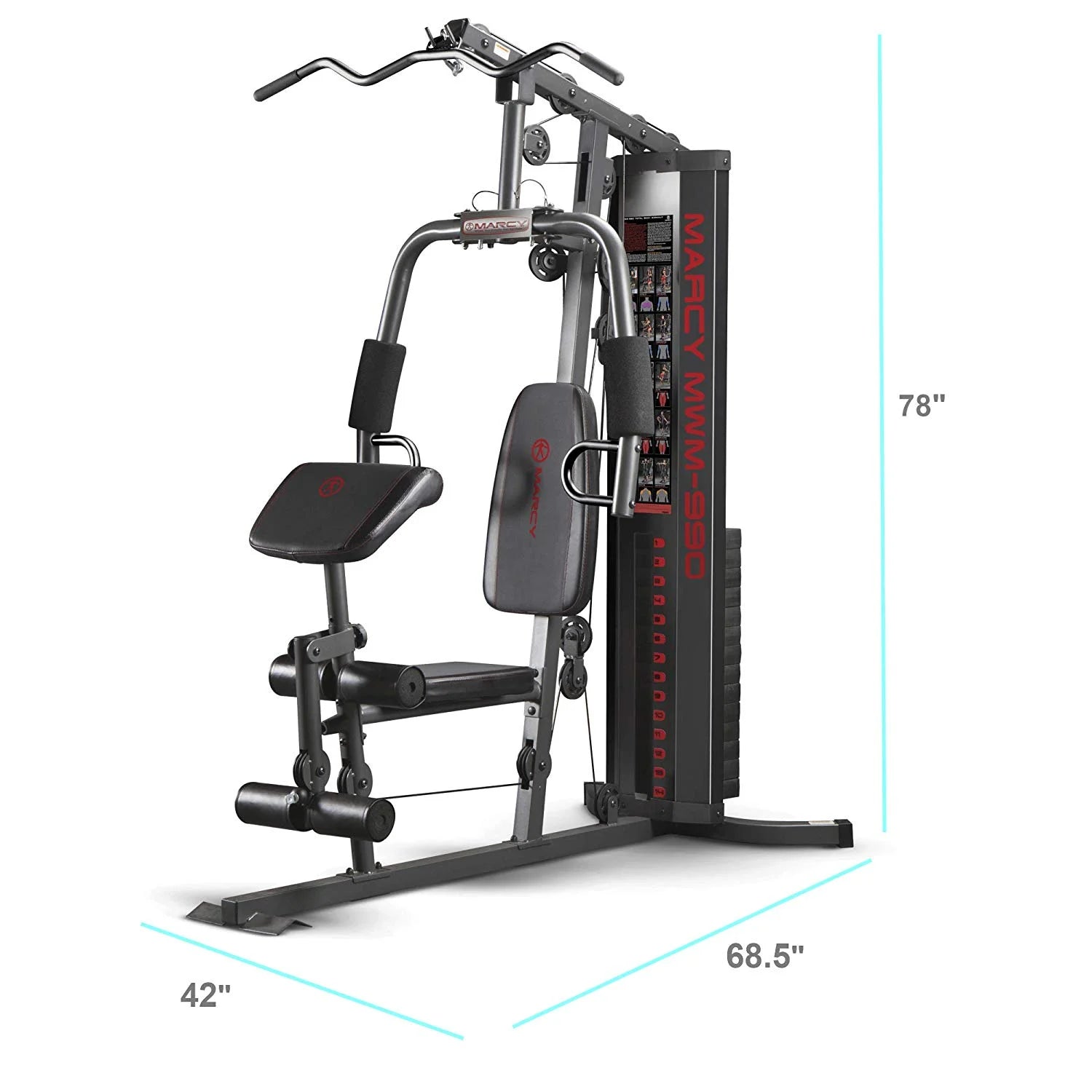 150Lb Stack Home Gym Station MWM-990