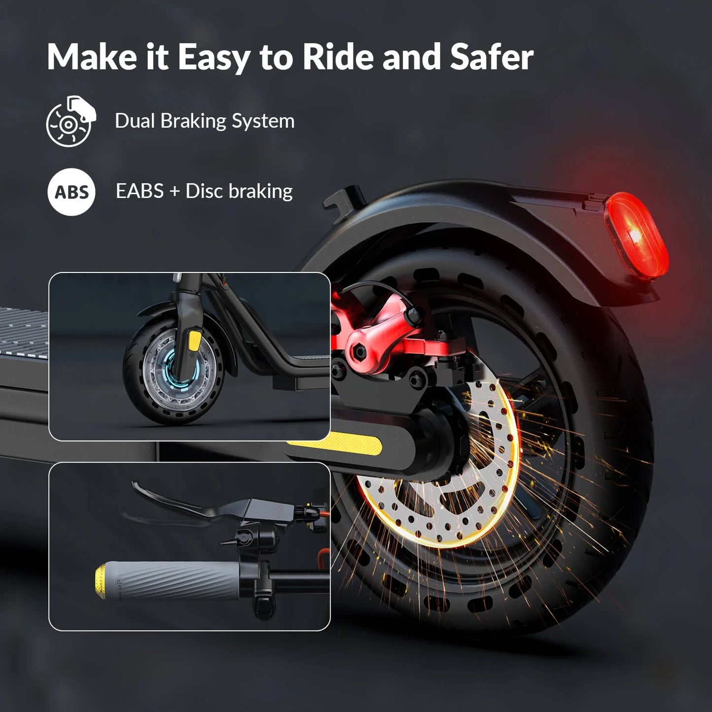 W16S 300W Electric Scooter with Turn Signal, 8.5” Solid Tires, 18Mph & 12Miles Range, Folding Commuting E-Scooter for Adults with APP Control, UL 2272
