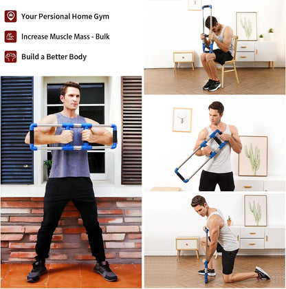 Push down Bar, Chest Exerciser at Home Workout Equipment | Upper Body Strength Trainer for Chest, Arm, Shoulder, Back and Abs, Home Fitness Equipment