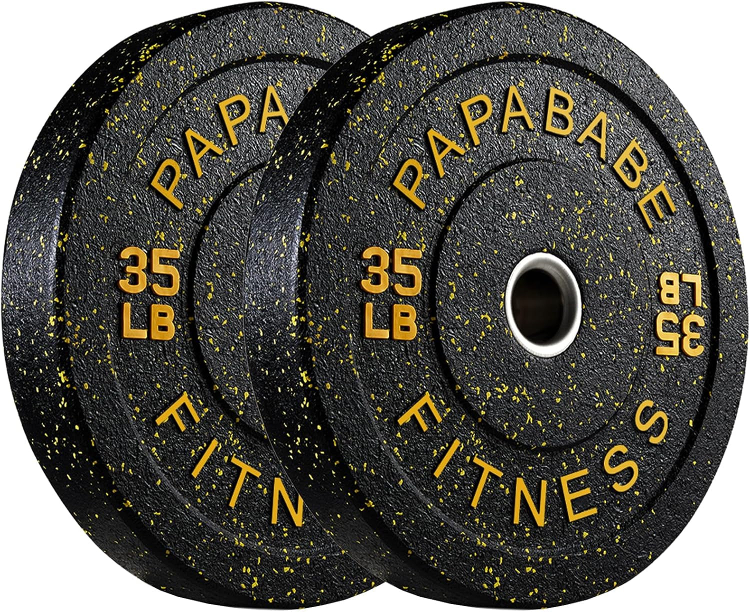 Weight Plates, 2-Inch Weights Plates Set, Floor Protective Rubber Weight Plates, 10-600Lbs Bumper Plates for Barbell Strength Training & Weightlifting (Single/Pair/Full Set)