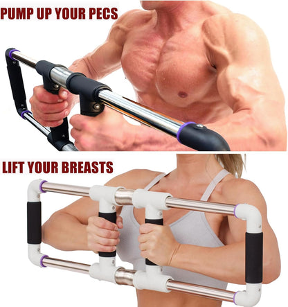 Push down Bar, Chest Exerciser at Home Workout Equipment | Upper Body Strength Trainer for Chest, Arm, Shoulder, Back and Abs, Home Fitness Equipment