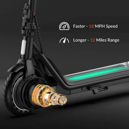 W16S 300W Electric Scooter with Turn Signal, 8.5” Solid Tires, 18Mph & 12Miles Range, Folding Commuting E-Scooter for Adults with APP Control, UL 2272