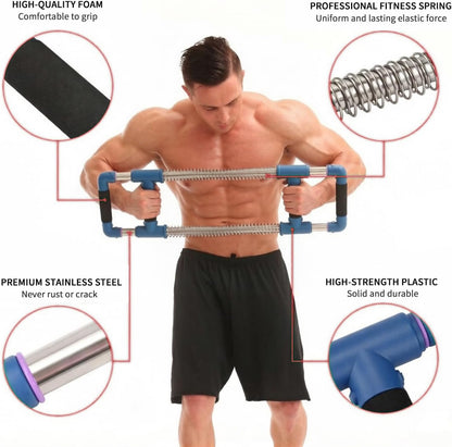 Push down Bar, Chest Exerciser at Home Workout Equipment | Upper Body Strength Trainer for Chest, Arm, Shoulder, Back and Abs, Home Fitness Equipment