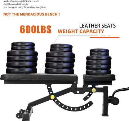 Home Gym Weight Bench Adjustable 66Lbs Cast Iron Dumbbell Set, Multifunctional Strength Training Bench Press Sets, Full Body Office Workout Sets for Men Women