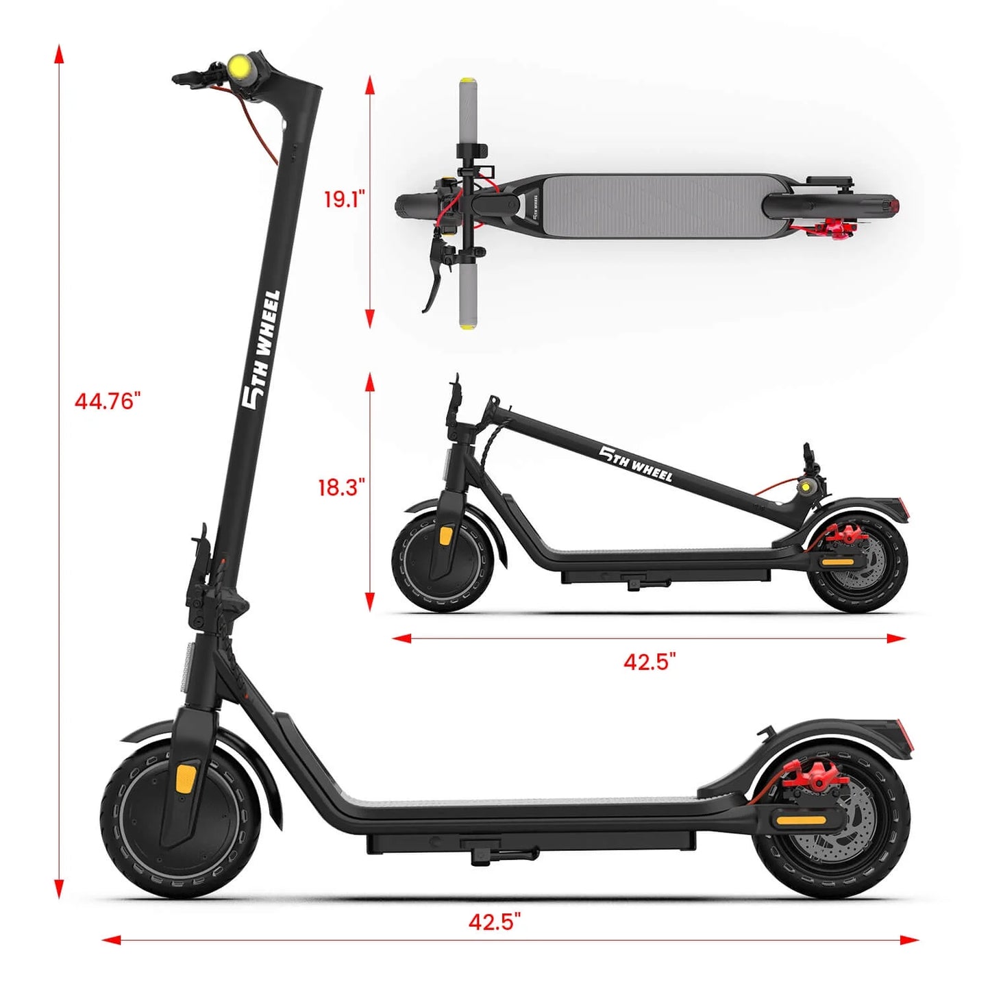 W16S 300W Electric Scooter with Turn Signal, 8.5” Solid Tires, 18Mph & 12Miles Range, Folding Commuting E-Scooter for Adults with APP Control, UL 2272