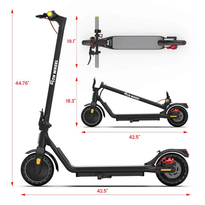 W16S 300W Electric Scooter with Turn Signal, 8.5” Solid Tires, 18Mph & 12Miles Range, Folding Commuting E-Scooter for Adults with APP Control, UL 2272