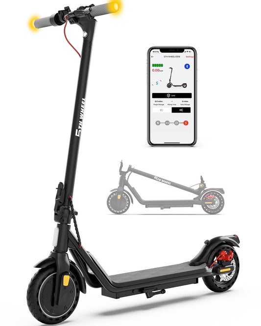 W16S 300W Electric Scooter with Turn Signal, 8.5” Solid Tires, 18Mph & 12Miles Range, Folding Commuting E-Scooter for Adults with APP Control, UL 2272