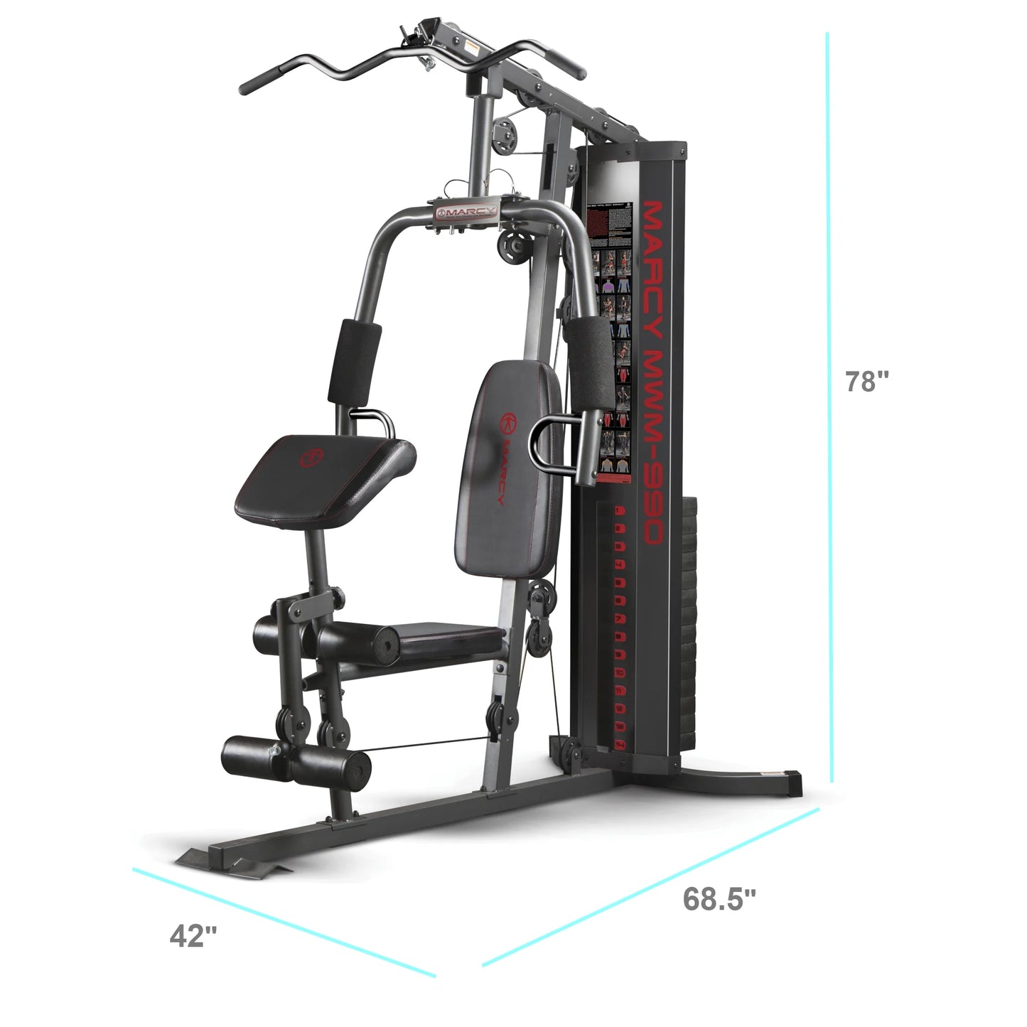 150Lb Stack Home Gym Station MWM-990
