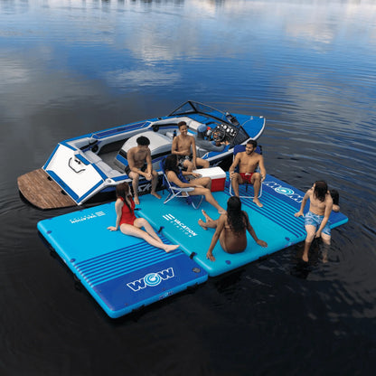 WOW Watersports 10'X8'X6" Drop Stitch Vacation Station Dock W Handles